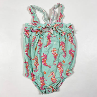 Hatley pink seahorse swimsuit 9-12M 1
