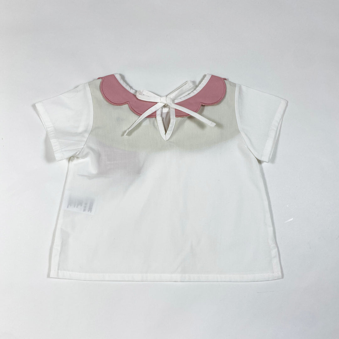Atelier Parsmei ecru petal collar blouse 3Y