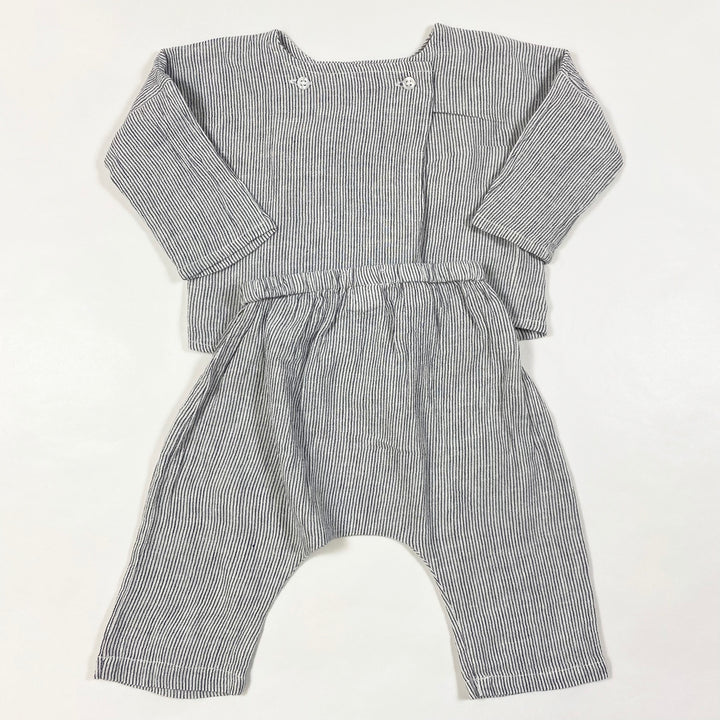 Zara blue stripe linen baby set 1-3M/58 3