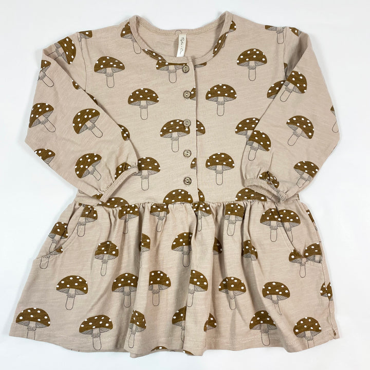 Rylee + Cru beige mushroom print dress 2-3Y 1