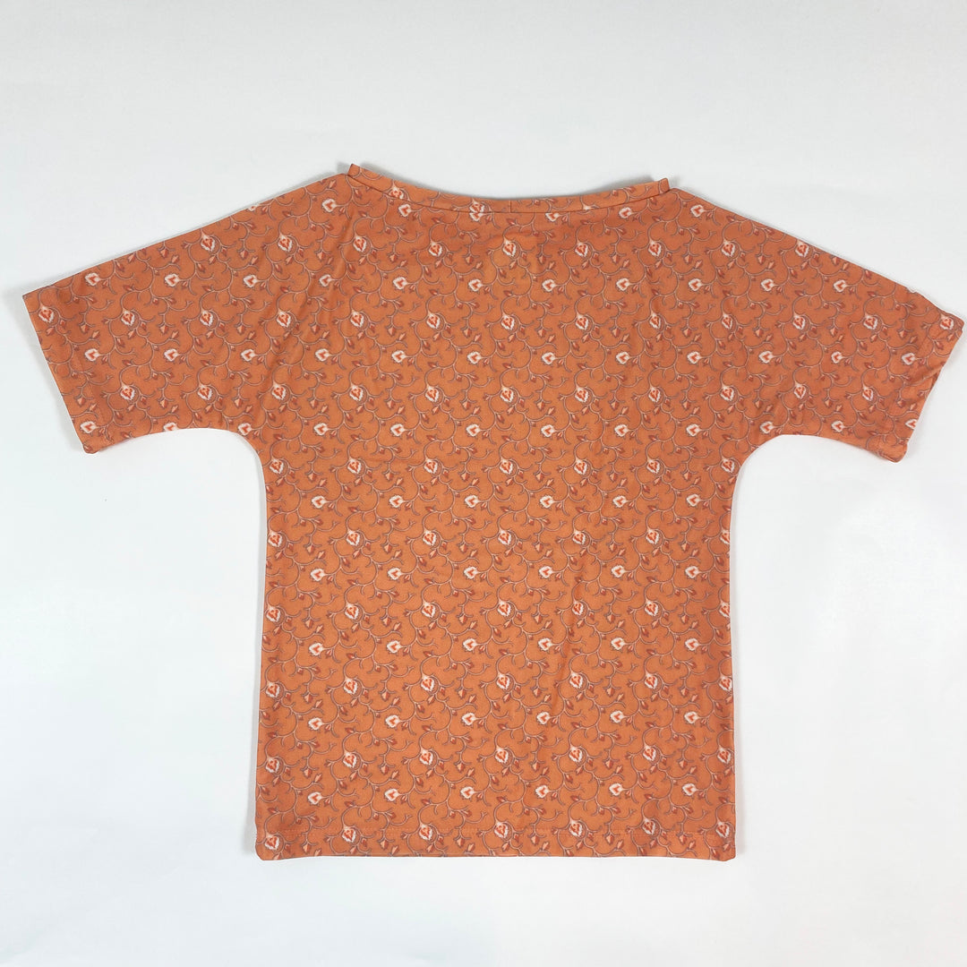 Petit Crabe orange floral UPF50+ rashguard 2-3Y 3