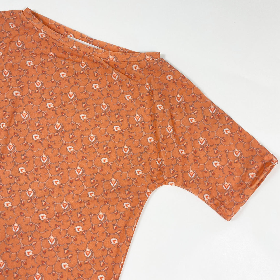 Petit Crabe orange floral UPF50+ rashguard 2-3Y 2