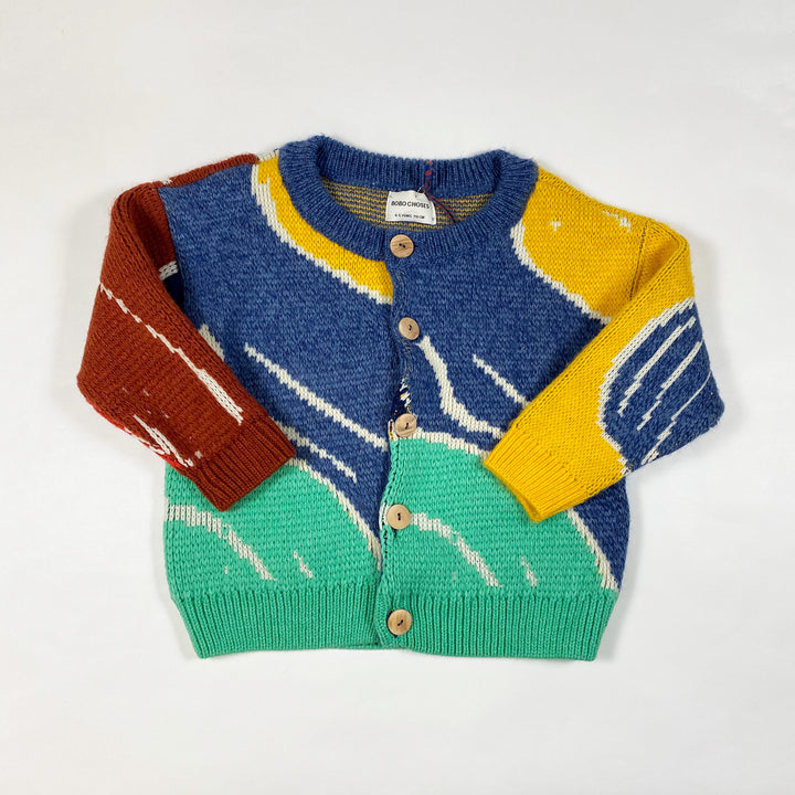 Bobo Choses forever blue multicolor abstraction cardigan  Second Season 4-5Y/110 1