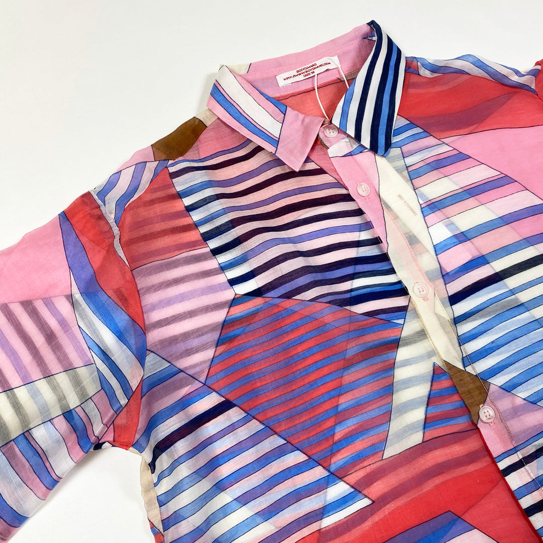 Bo(y)smans pink multicolour print light oversize short-sleeved shirt Second Season 10Y 2