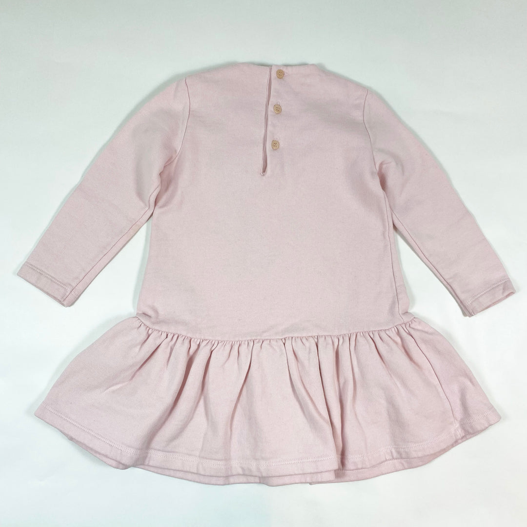 Il Gufo pale pink french terry dress 2Y 2