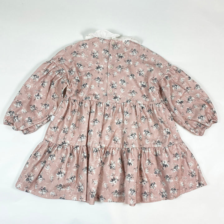 Il Gufo soft pink floral corduroy dress 36M 3