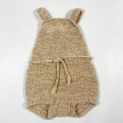 Misha & Puff beige melange pima cotton knit romper 2/3Y 1
