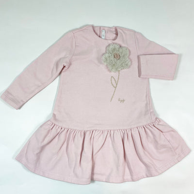 Il Gufo pale pink french terry dress 2Y 1