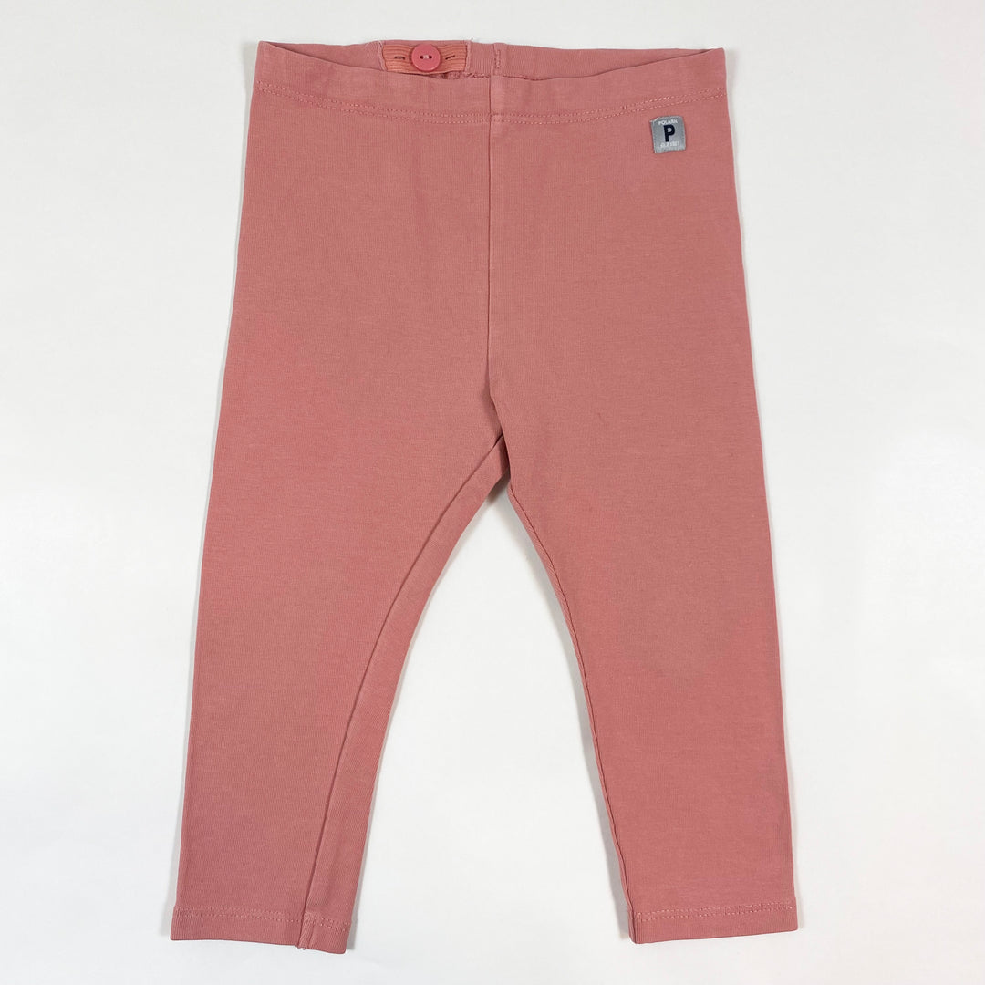 Polarn O. Pyret pink organic cotton leggings 80/9-12M 1