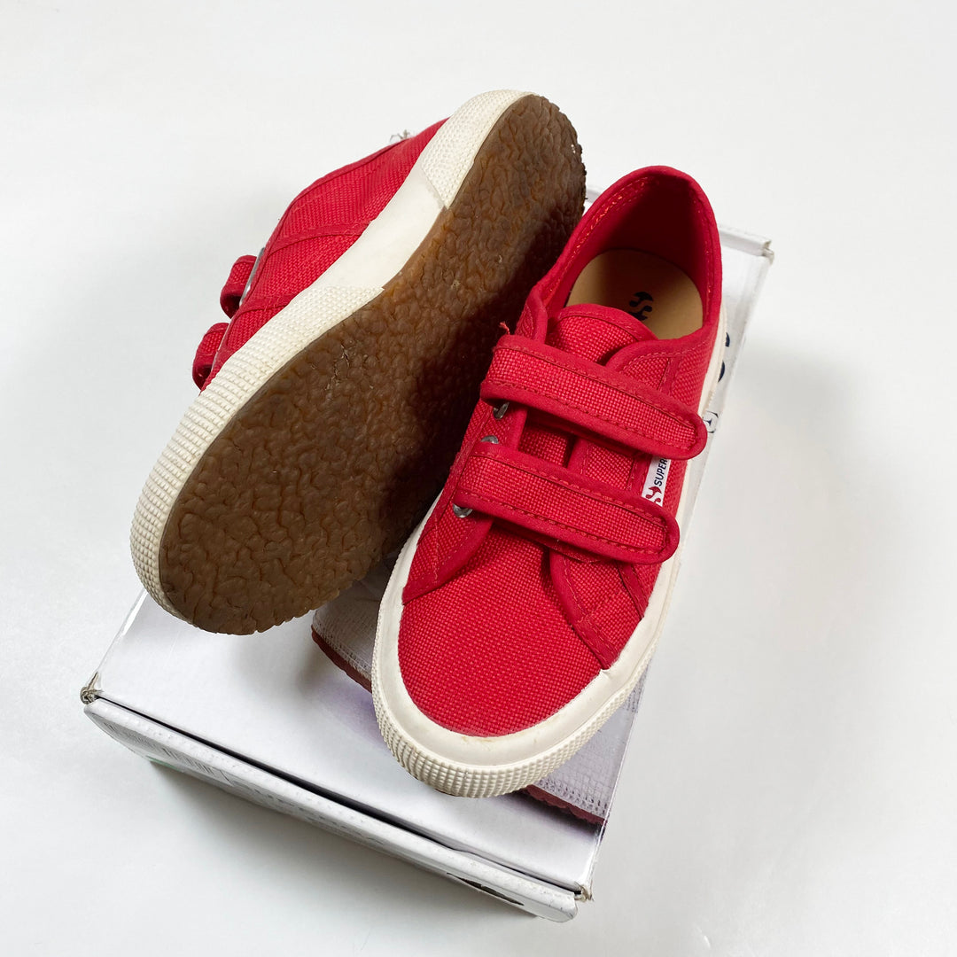 Superga red classic sneakers with velcro 32 3
