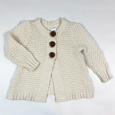 Old Navy off-white chunky knit cardigan 12-18M 1