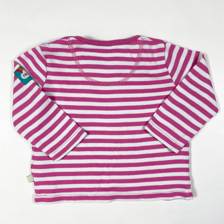 Frugi pink striped bunny longsleeve T-shirt 3-6M/62-68cm 3