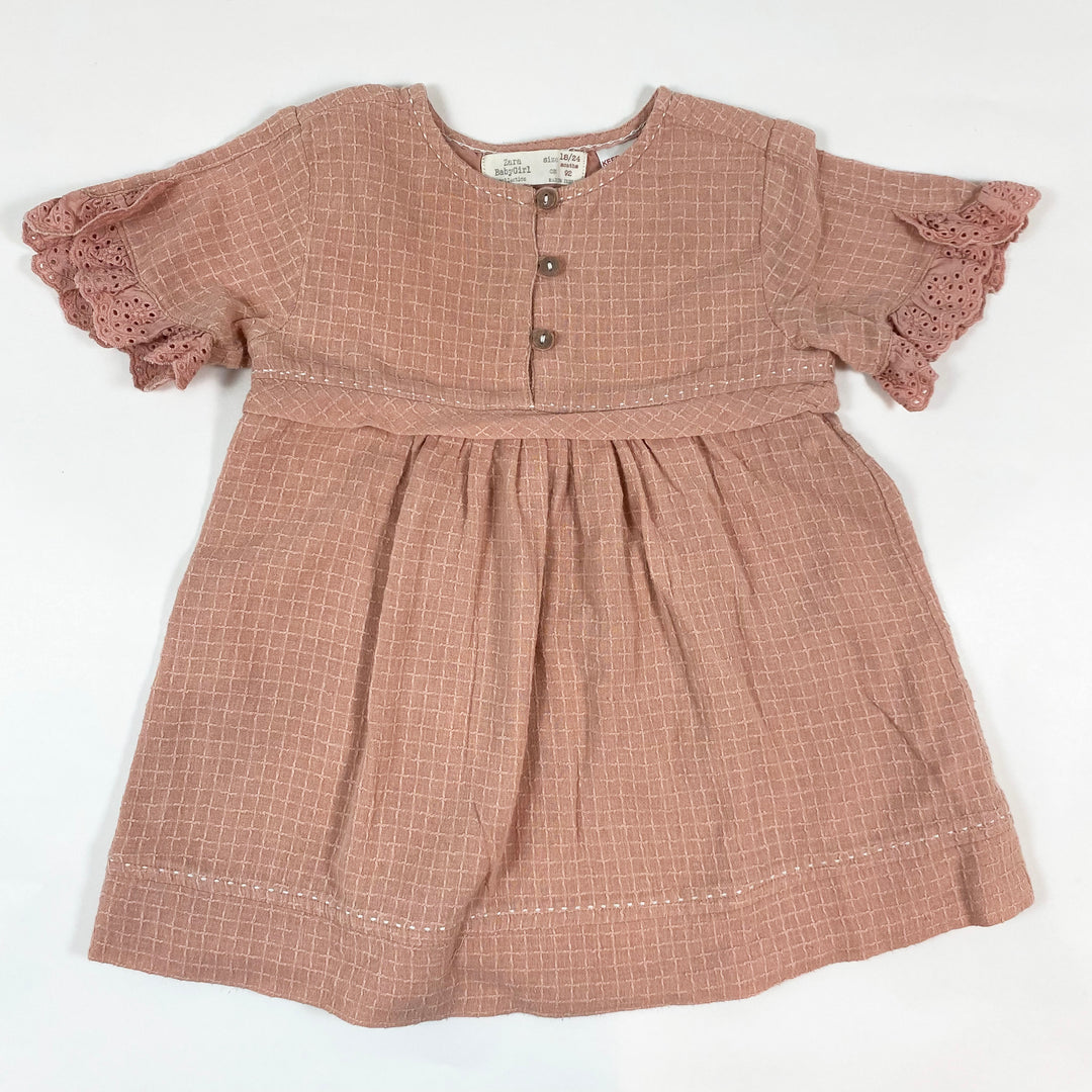 Zara vintage pink dress 18-24M 1