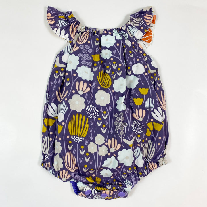 What Molly Wears purple floral romper 0/3M 2
