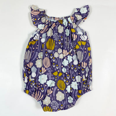 What Molly Wears purple floral romper 0/3M 1