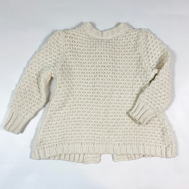Old Navy off-white chunky knit cardigan 12-18M 2