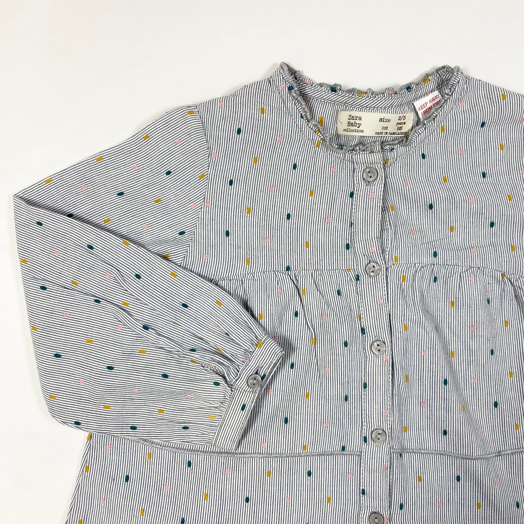 Zara fine stripe confetti blouse 2-3Y/98 2