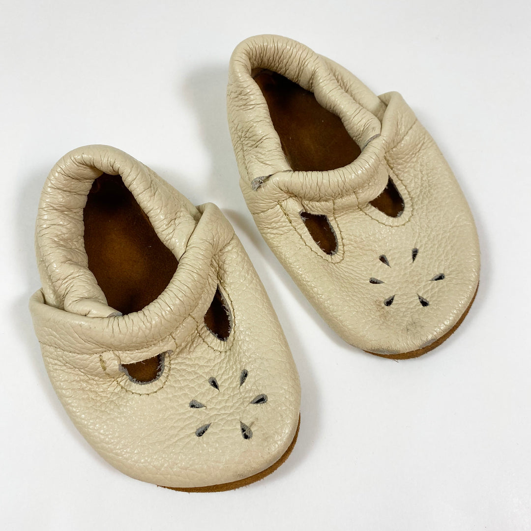 Starry Knight cream leather moccassins 18M/14cm 1