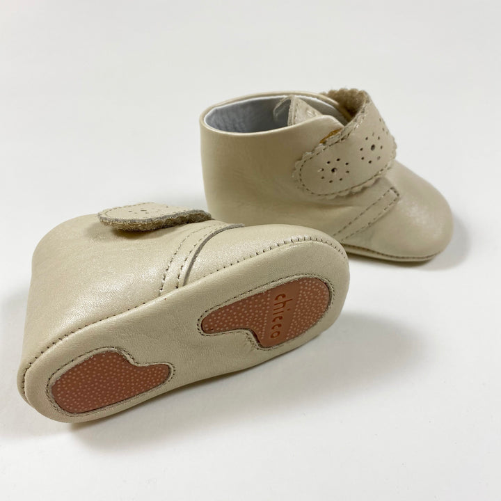 Chicco ecru leather baby shoes 16