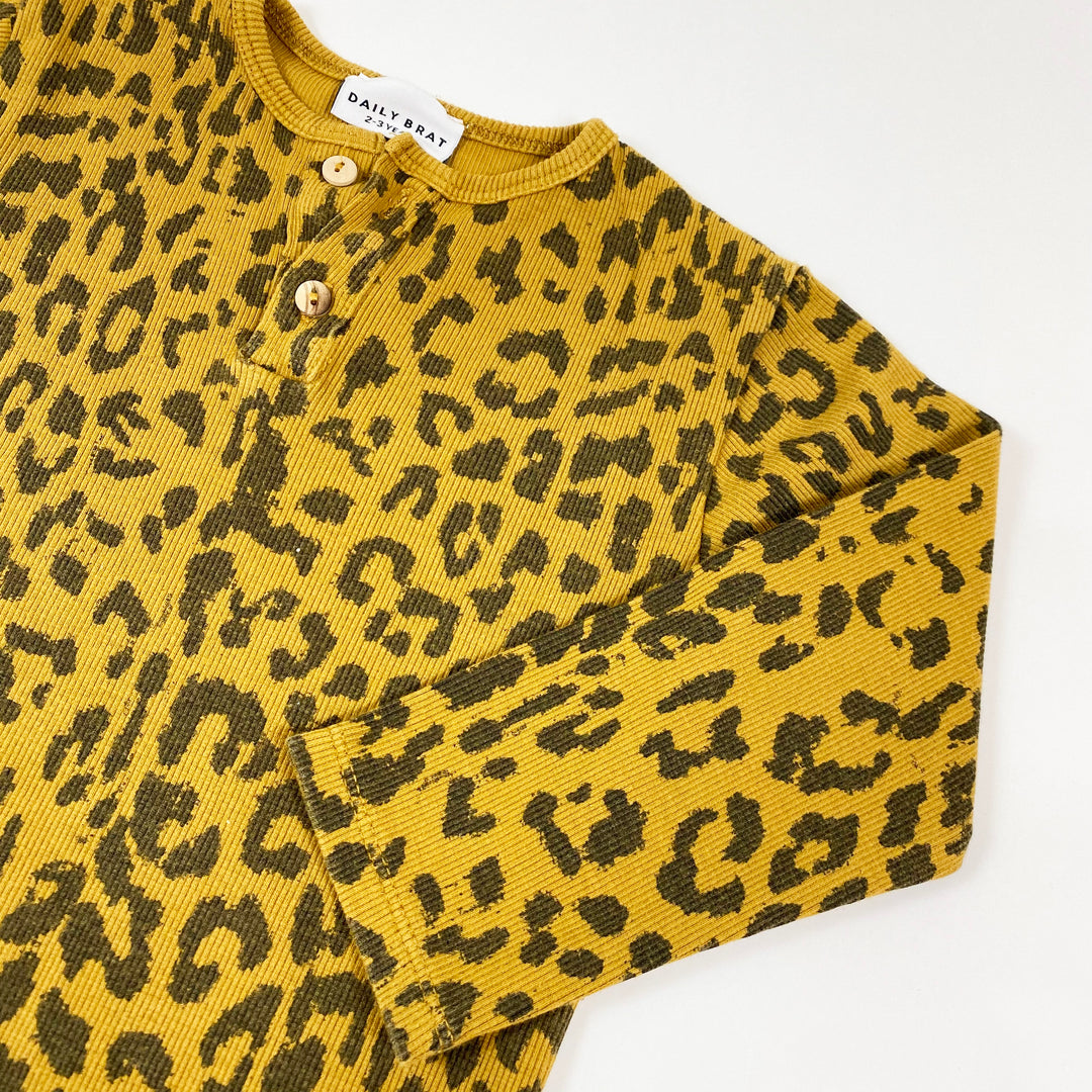 Daily Brat ribbed organic cotton leopard body 2-3Y 2