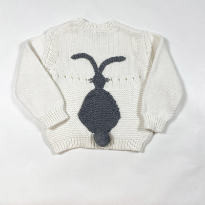 Stella McCartney Kids off-white bunny knit pullover 6M 2