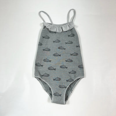 Búho grey fish bathingsuit with ruffles 6Y 1