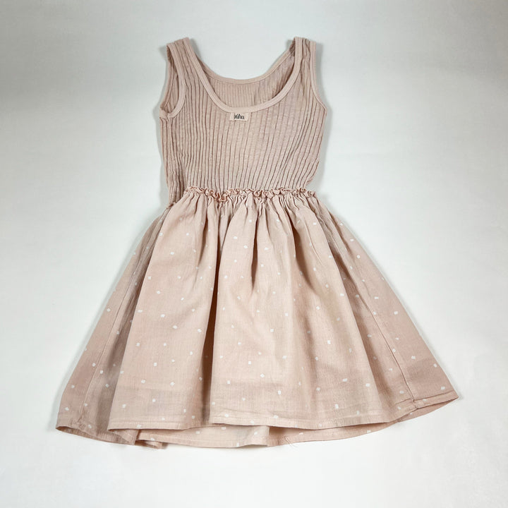 Búho pink rib polka dot summer dress 5Y 2