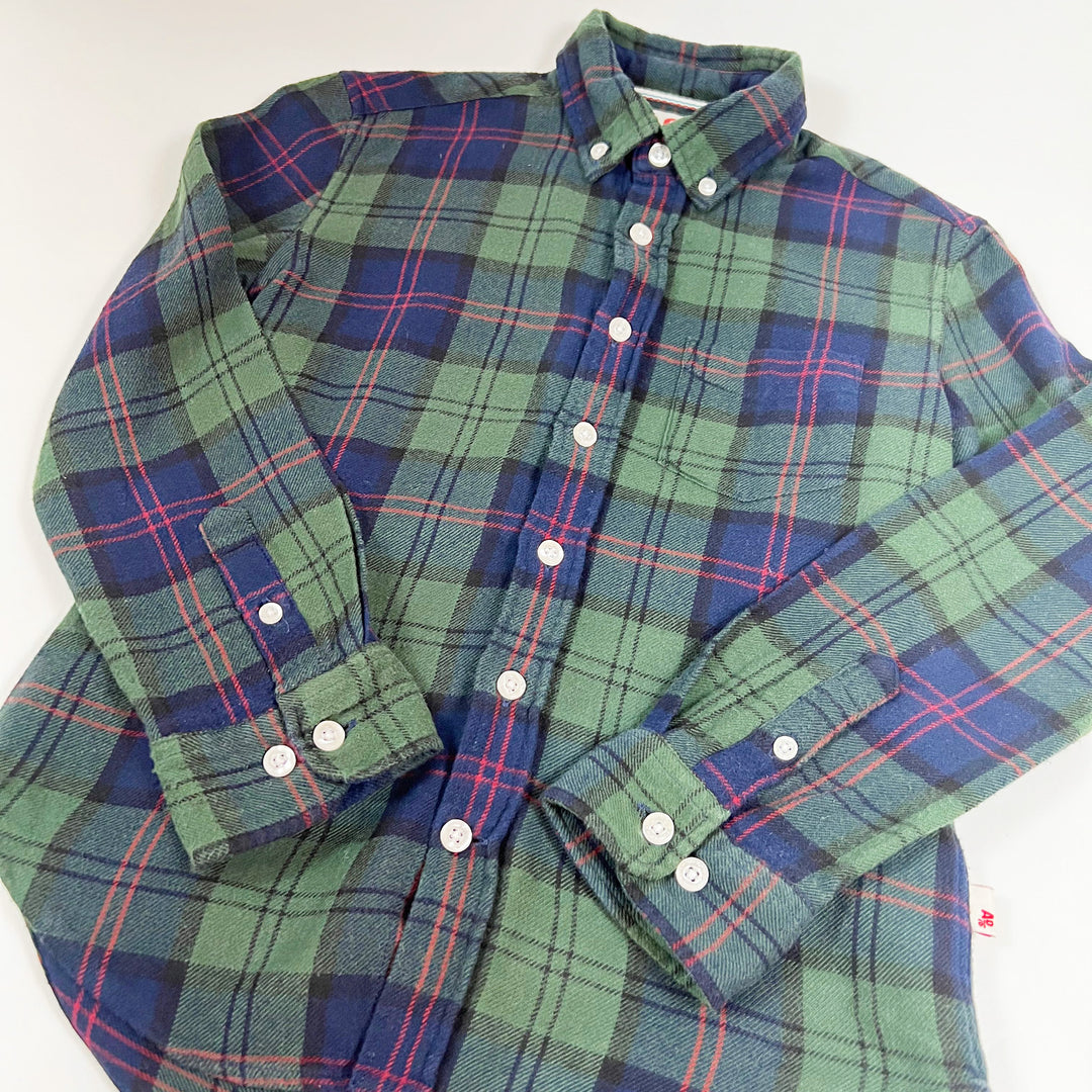 AO76 green checked flannell shirt 8Y 2