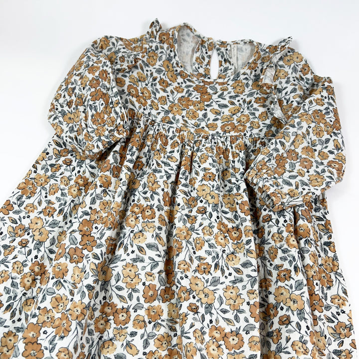 Rylee + Cru ecru floral longsleeved dress 6-7Y 2