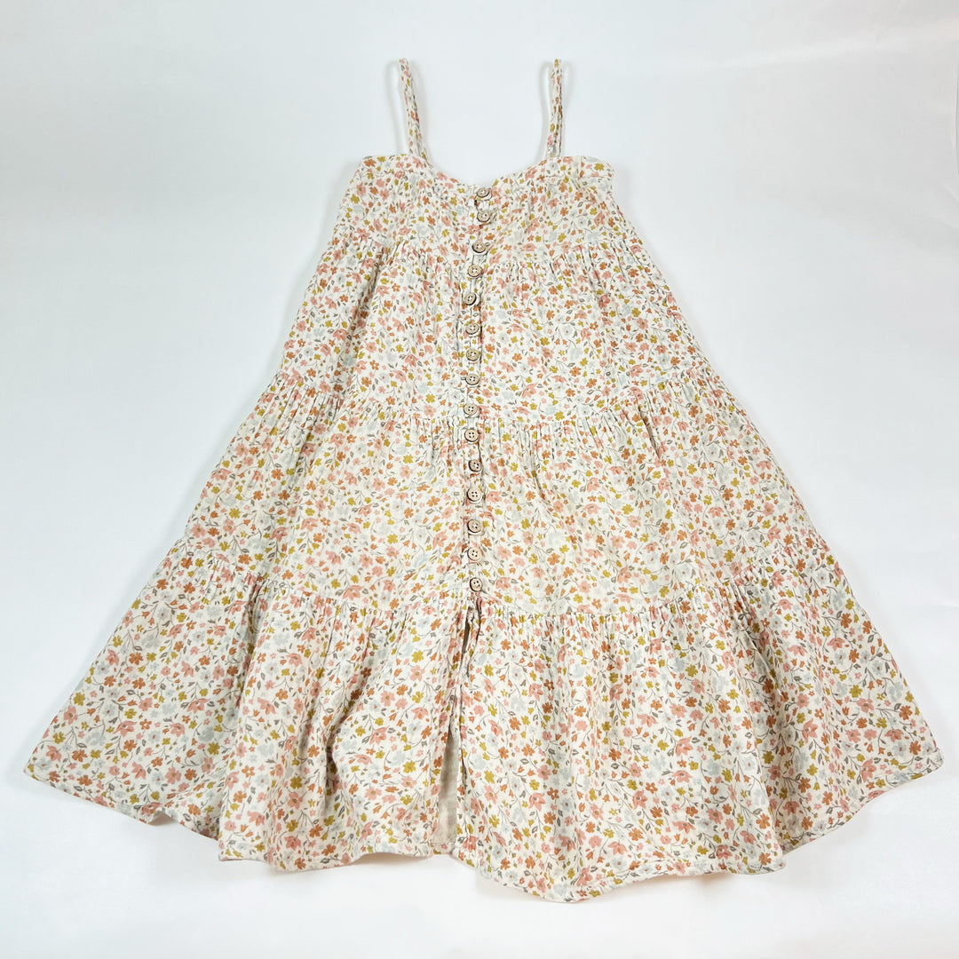 Rylee + Cru ecru floral muslin summer dress 4-5Y 1