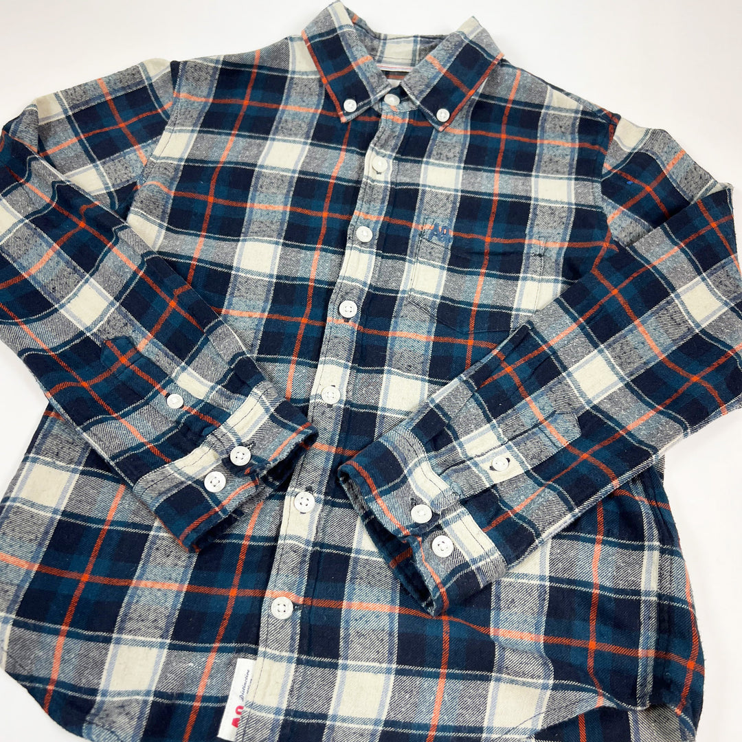 AO76 blue checked flannel shirt 8Y 2