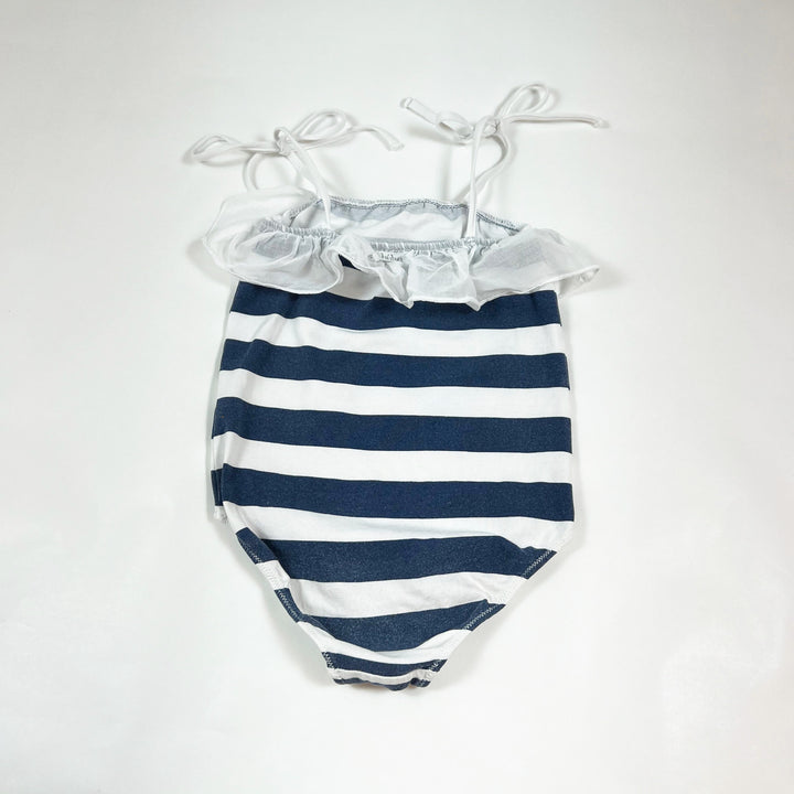 Búho navy striped bathingsuit with ruffles 6Y 2