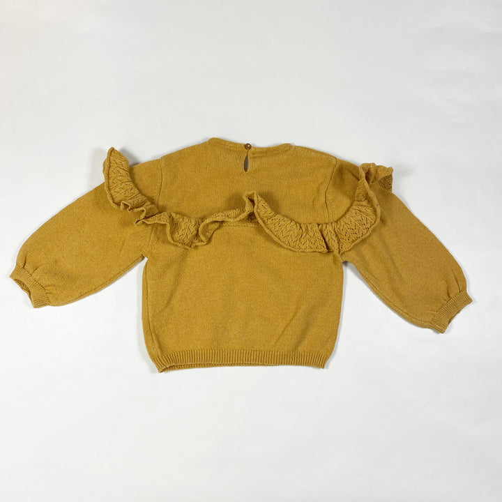 Zara mustard knit pullover with fringes 18-24M/92 3