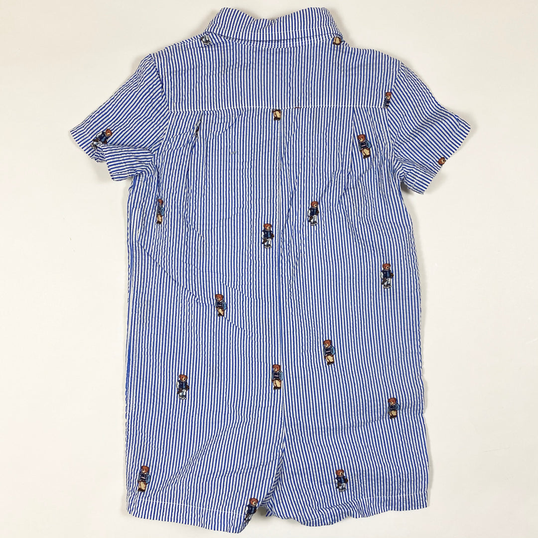 Ralph Lauren blue seersucker teddy jumpsuit 18M
