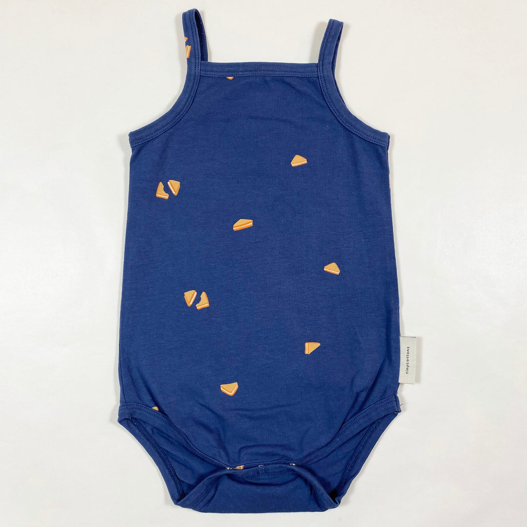 Tinycottons navy toast print body 6-12M 1