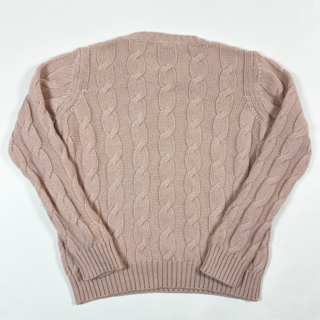 Loro Piana soft pink cable knit cashmere pullover 6Y 3