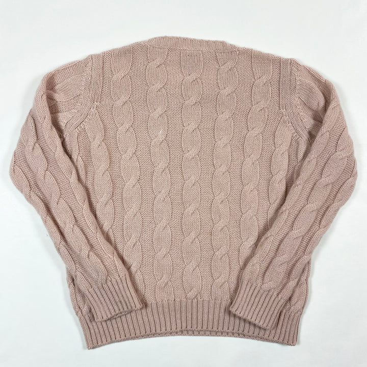 Loro Piana soft pink cable knit cashmere pullover 6Y 3