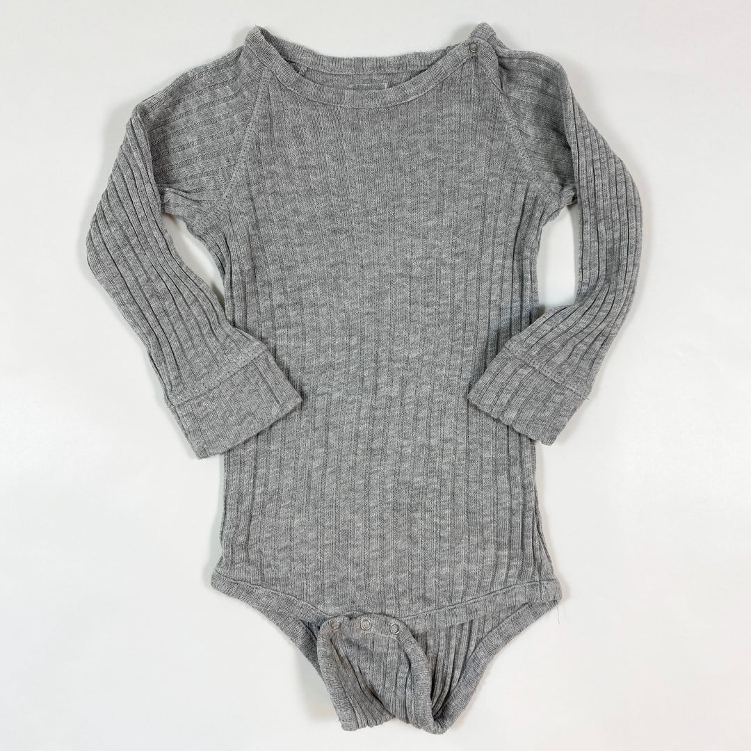 Minipop grey rib body 80/86 1