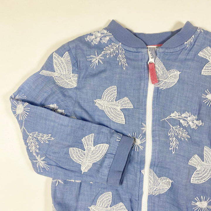 John Lewis blue embroidered bomber 2-3Y/92-98 2