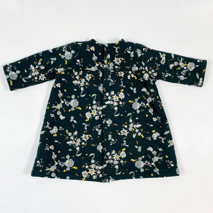 Petit Bateau anthrazite floral jersey dress 3m/60 2