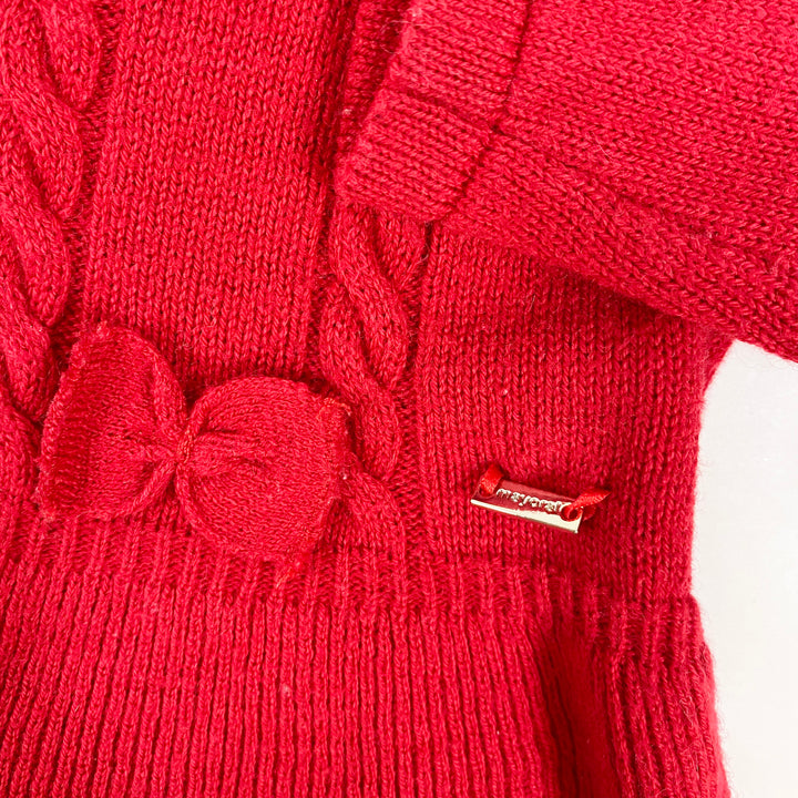 Mayoral red cardigan with bow 18M/86 2