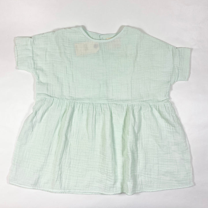 Boy + Girl turquoise muslin short-sleeved dress Second Season 4Y