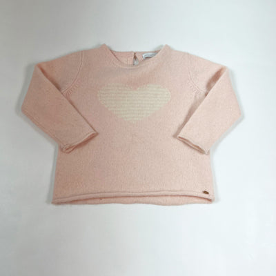 Delicatelove pink heart pullover 12M 1