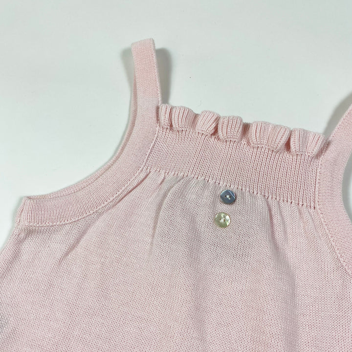 Frilo light pink knitted romper 80