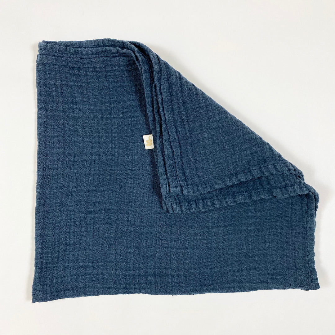 Petit Stellou  petrol muslin cloth 65x65