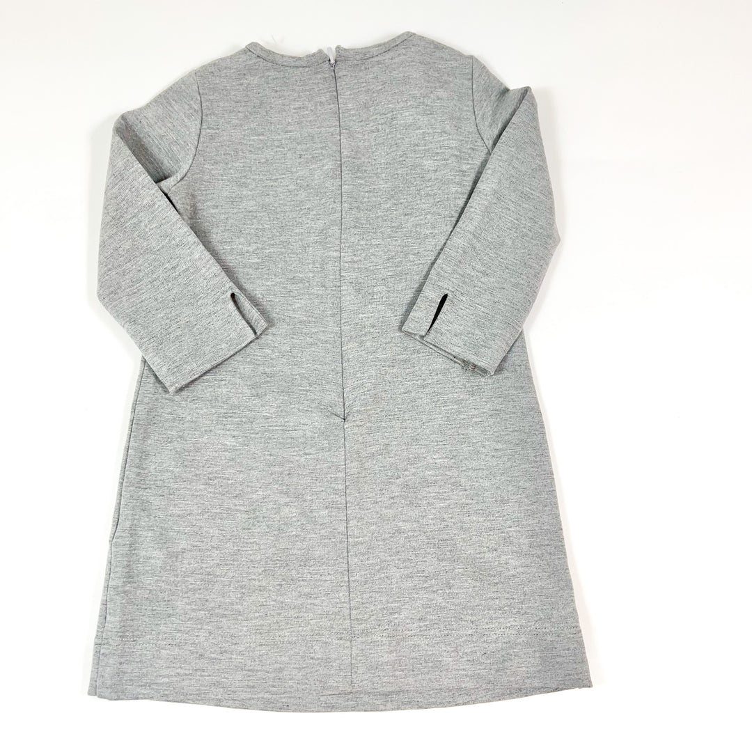 Monnalisa grey 3D floral applications dress 4Y 3