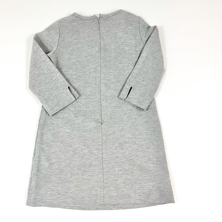 Monnalisa grey 3D floral applications dress 4Y 3