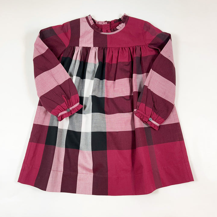 Burberry bordeaux checked dress 3Y 1