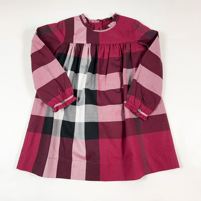 Burberry bordeaux checked dress 3Y 1