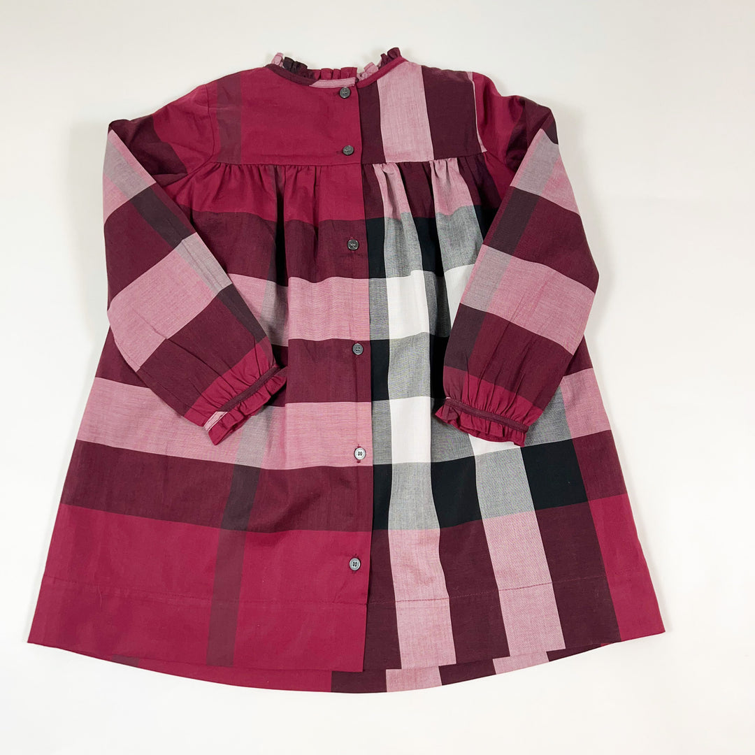 Burberry bordeaux checked dress 3Y 2